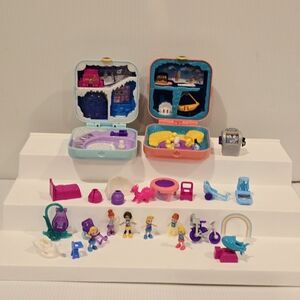 Polly Pocket Hidden Hideout Playset Set and Accessories Set
